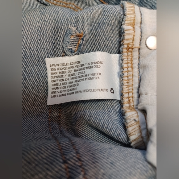 A Wild Fable Button Fly Super High Rise Slim Straight Leg Denim Jeans - Picture 11 of 11